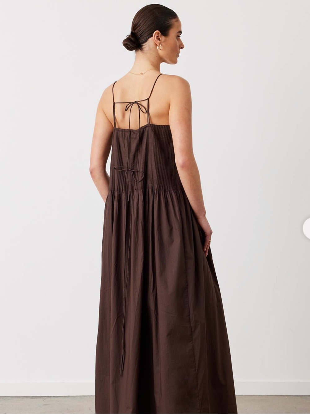 Joslin Lucia Pintucked Cotton-Poplin Maxi Dress - Picture 4 of 6